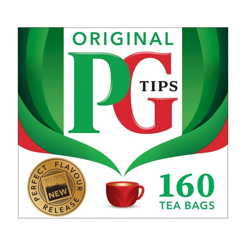 Two Brooke Bond PG Tips boxes stacked for bulk brewing.