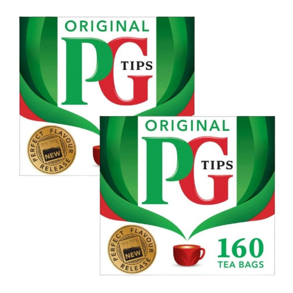 Brooke Bond PG Tips tea bags with square design for efficient infusion.