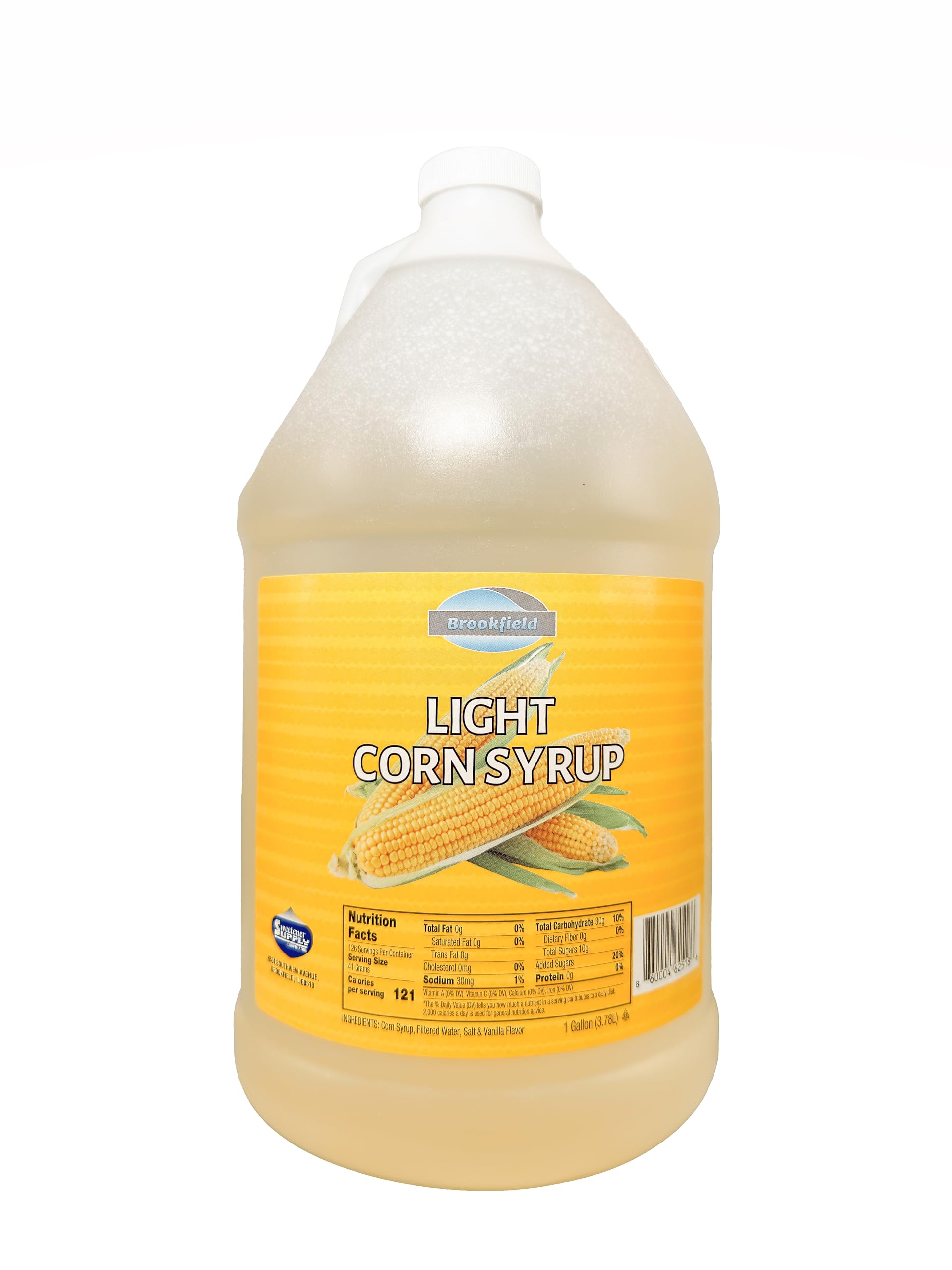 Brookfield Light Corn Syrup 1-gallon pour, ideal for smooth glazes and chewy treats.