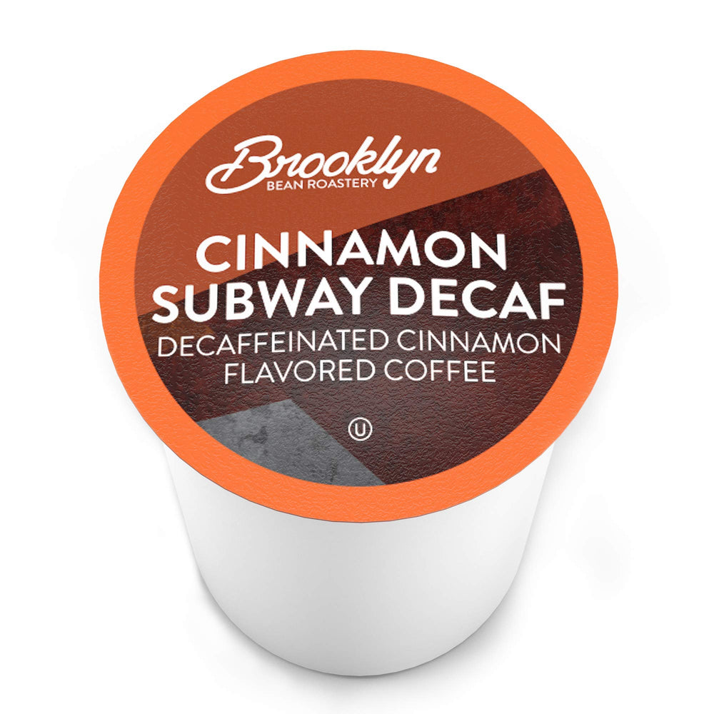 Brooklyn Beans Cinnamon Subway Decaf Cup ready for a warm sip