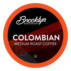 Brooklyn Beans Colombian Gourmet Coffee Pods front view for a smooth morning brew