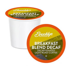 Close-up of Brooklyn Beans Decaf pod highlighting premium Arabica flavor.