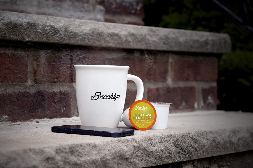 Brooklyn Beans Roastery label on packaging signals Roast2Cup freshness.