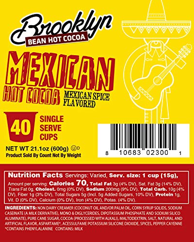Brooklyn Beans hot chocolate cup steaming shows inviting aroma of Mexican spice notes.