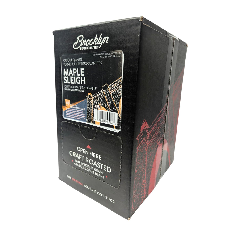 Maple Sleigh pods in a Keurig slot for quick brewing