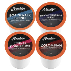 Brooklyn Beans medium roast variety pack cups close-up