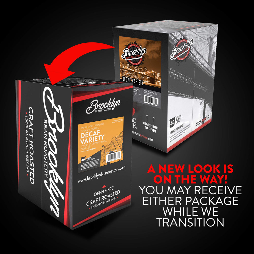 Rich, roasted decaf flavors in a convenient variety pack.