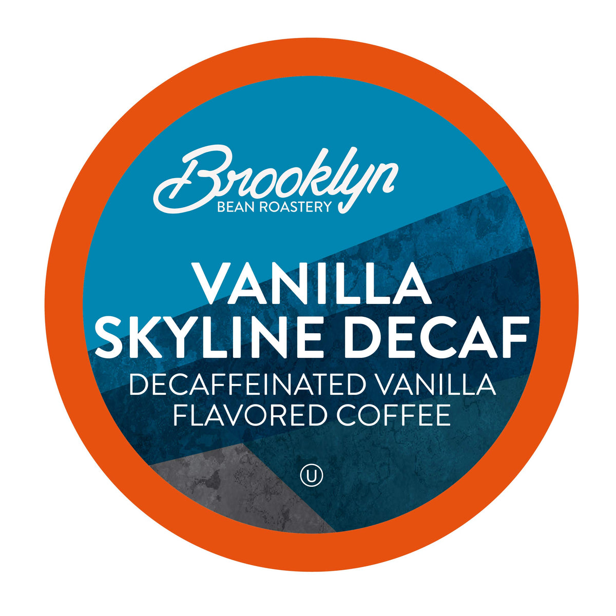 Brooklyn Beans Vanilla Skyline Decaf pods in a 40-count box ready for Keurig brewing.