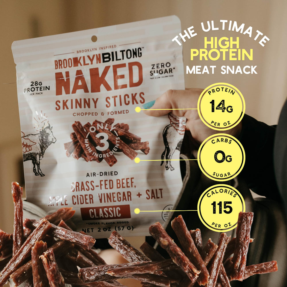 Gluten-free, paleo and keto-friendly protein snack option from Brooklyn Biltong.