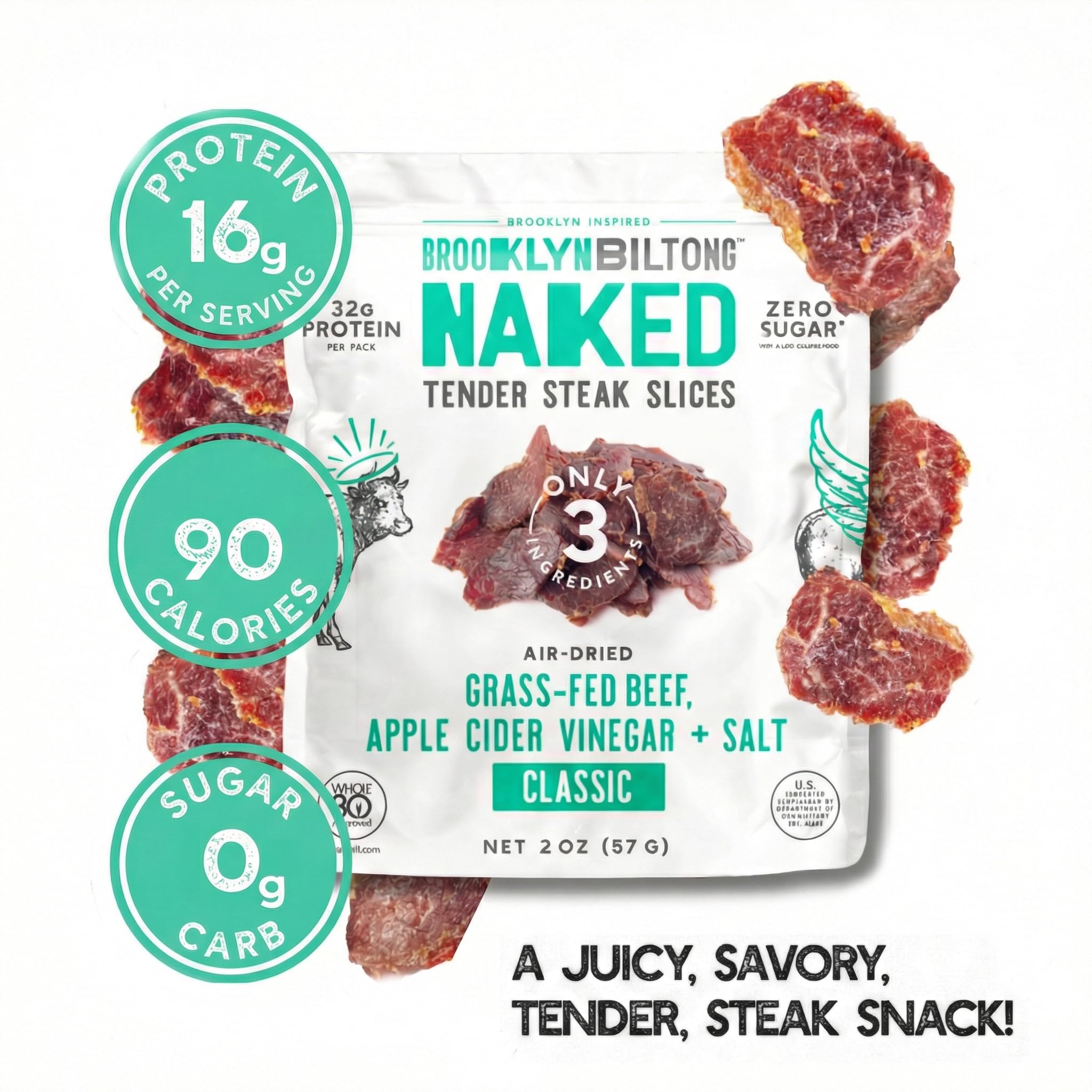 Brooklyn Biltong grass-fed beef closeup showing rich texture for premium protein