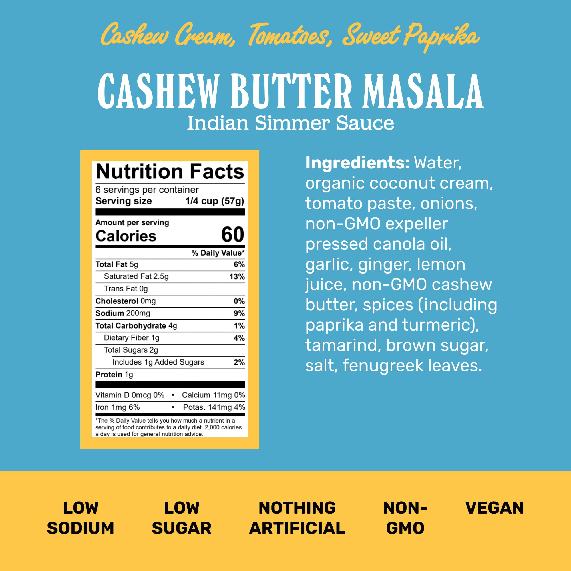 Brooklyn Delhi Golden Coconut Curry jar closeup showing cashew butter masala and creamy base