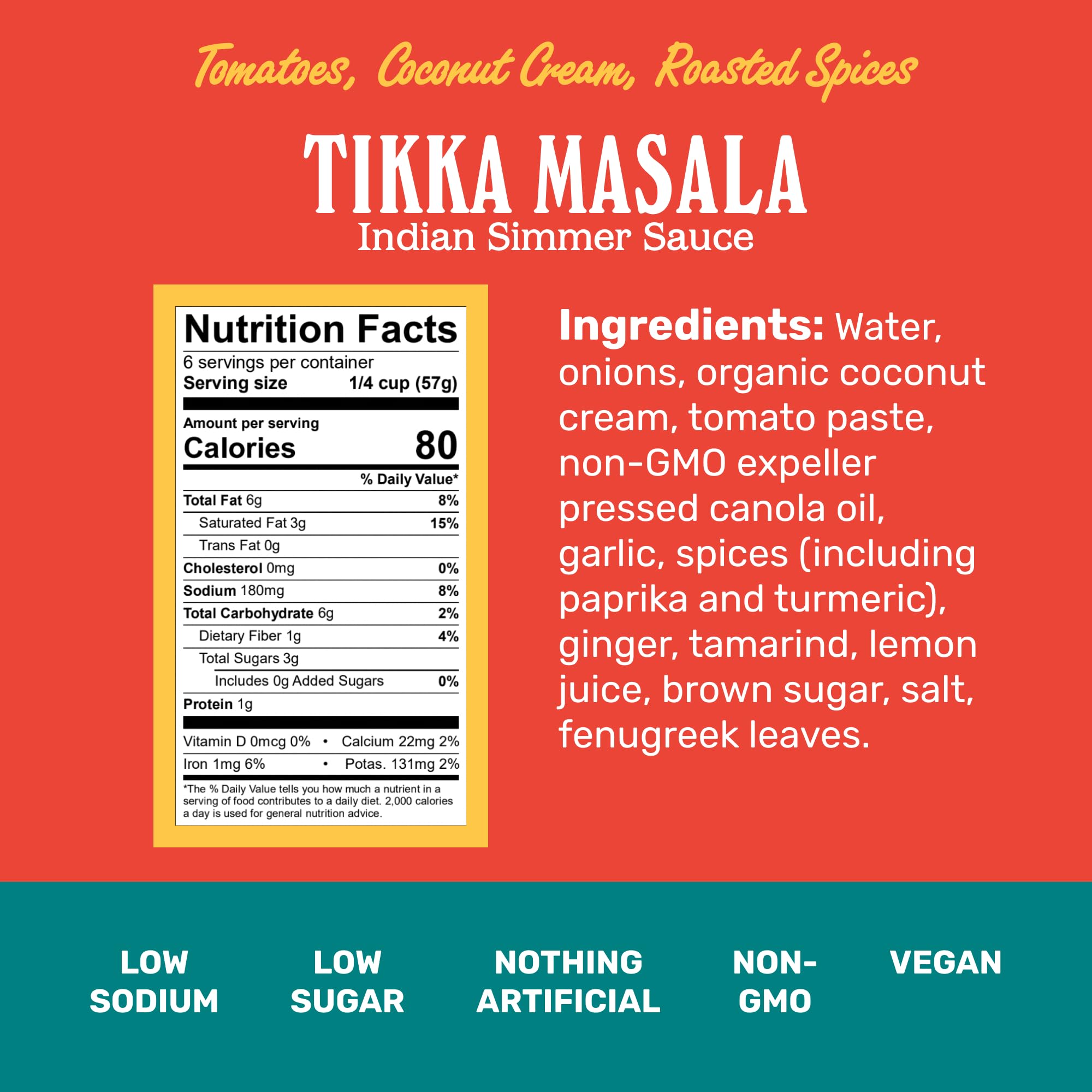 Brooklyn Delhi Tikka Masala shows silky coconut cream for plant-based curries