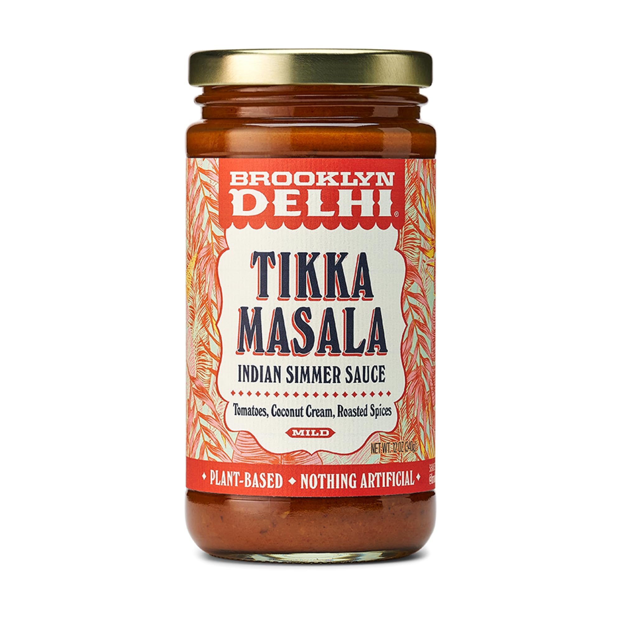 Brooklyn Delhi Tikka Masala jar closeup highlighting creamy coconut sauce