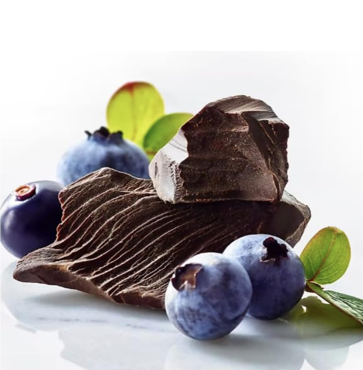 Brookside acai and blueberry centers close-up showcasing fruit centers