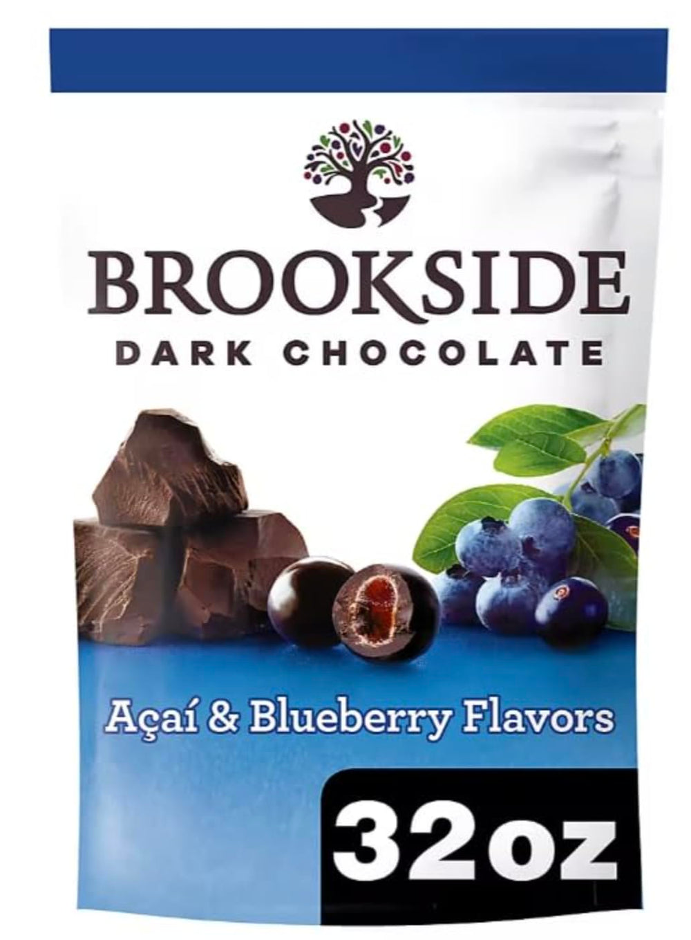 Brookside dark chocolate packaging front, ideal for gifting or sharing
