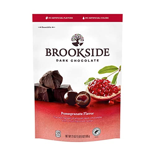 Brookside dark chocolate bag tilt: trail mix-friendly chocolate treat.