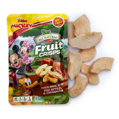 Brothers All Natural Disney Fuji Apple Cinnamon crisps bag front, 100% fruit snack