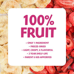 Brothers All Natural banana strawberry crisps served as a quick healthy snack