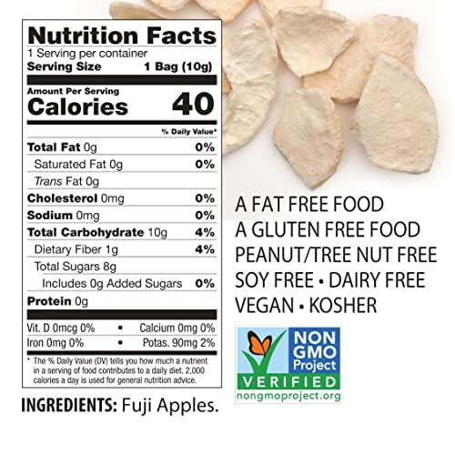 Close-up of Fuji Apple Cinnamon crisps showing crisp texture and natural color.