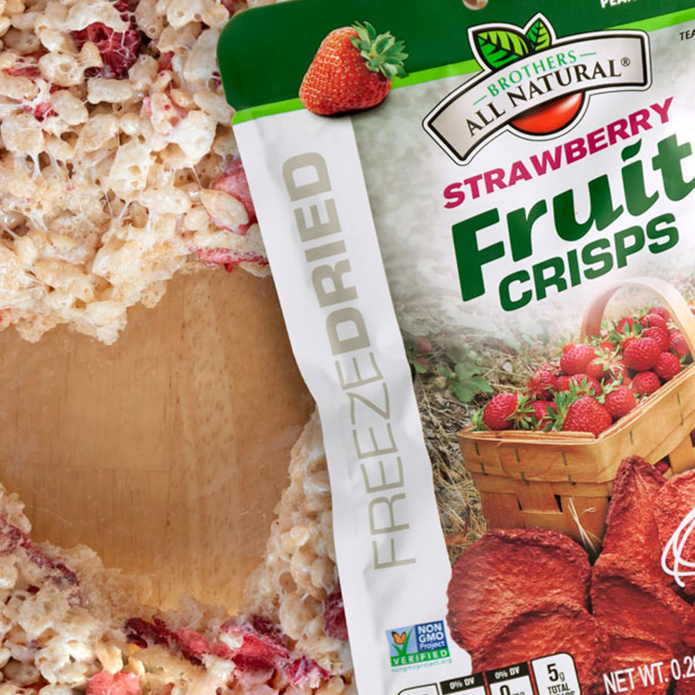 Pack of 24 Brothers All Natural strawberry crisps, pantry-ready snack solution.