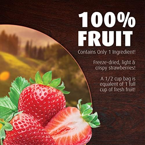 Crispy strawberry crisps texture from Brothers All Natural