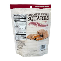 Close-up of Brown and Haley Cinnamon Toffee Squares with cinnamon sugar topping, great for gifting