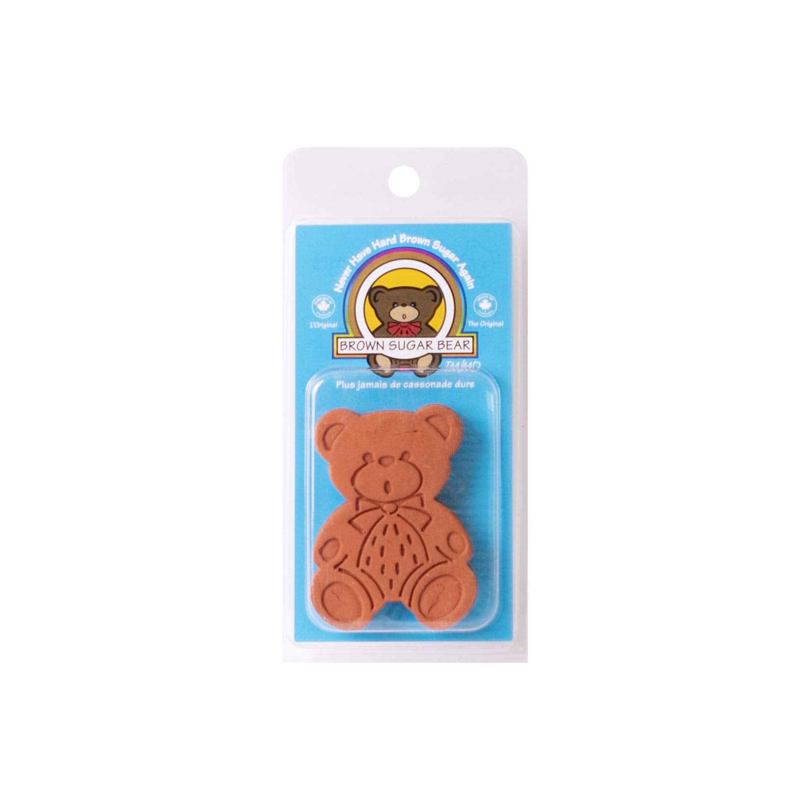 Brown Sugar Bear original saver in packaging preserves brown sugar moisture.