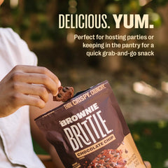 Brownie Brittle M&M’S Minis bag features colorful candies in wafer-thin crunch.