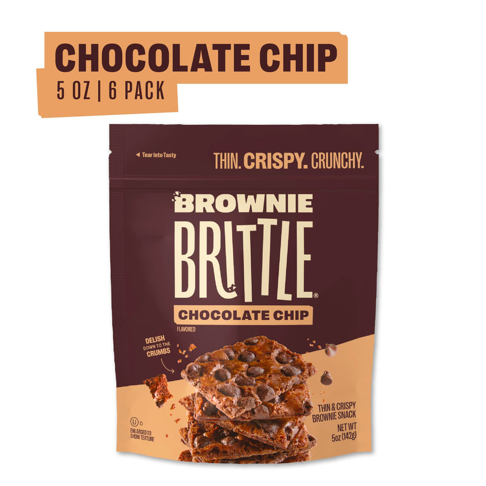 Brownie Brittle Original Chocolate Chip crispy edges showcased for texture