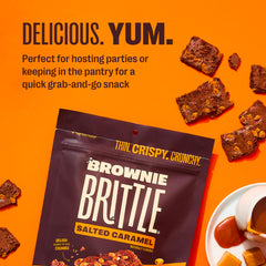 Resealable Brownie Brittle bag showing convenient packaging.