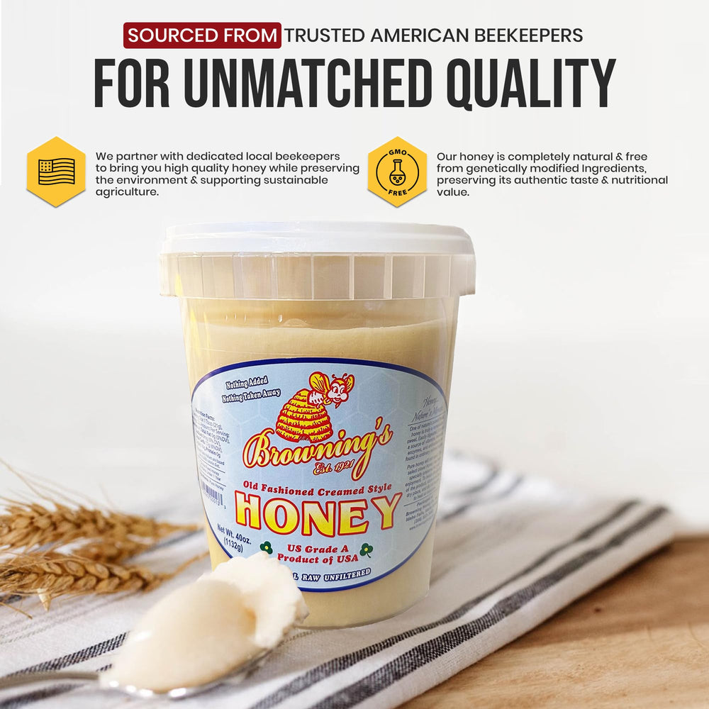 Brownings Creamed Honey gourmet baking glaze provides rich shine and nuance.