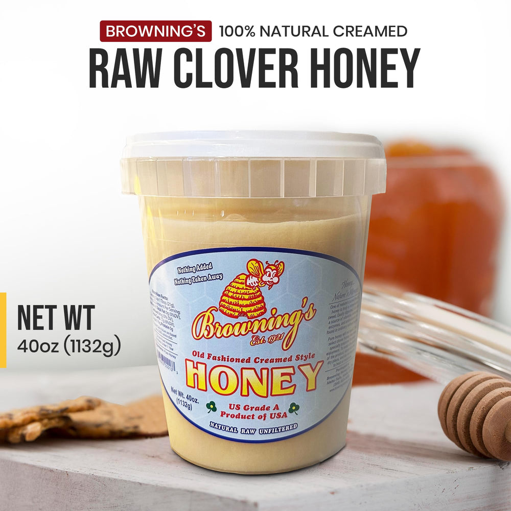 Brownings Creamed Honey spread on toast adds smooth, indulgent flavor.