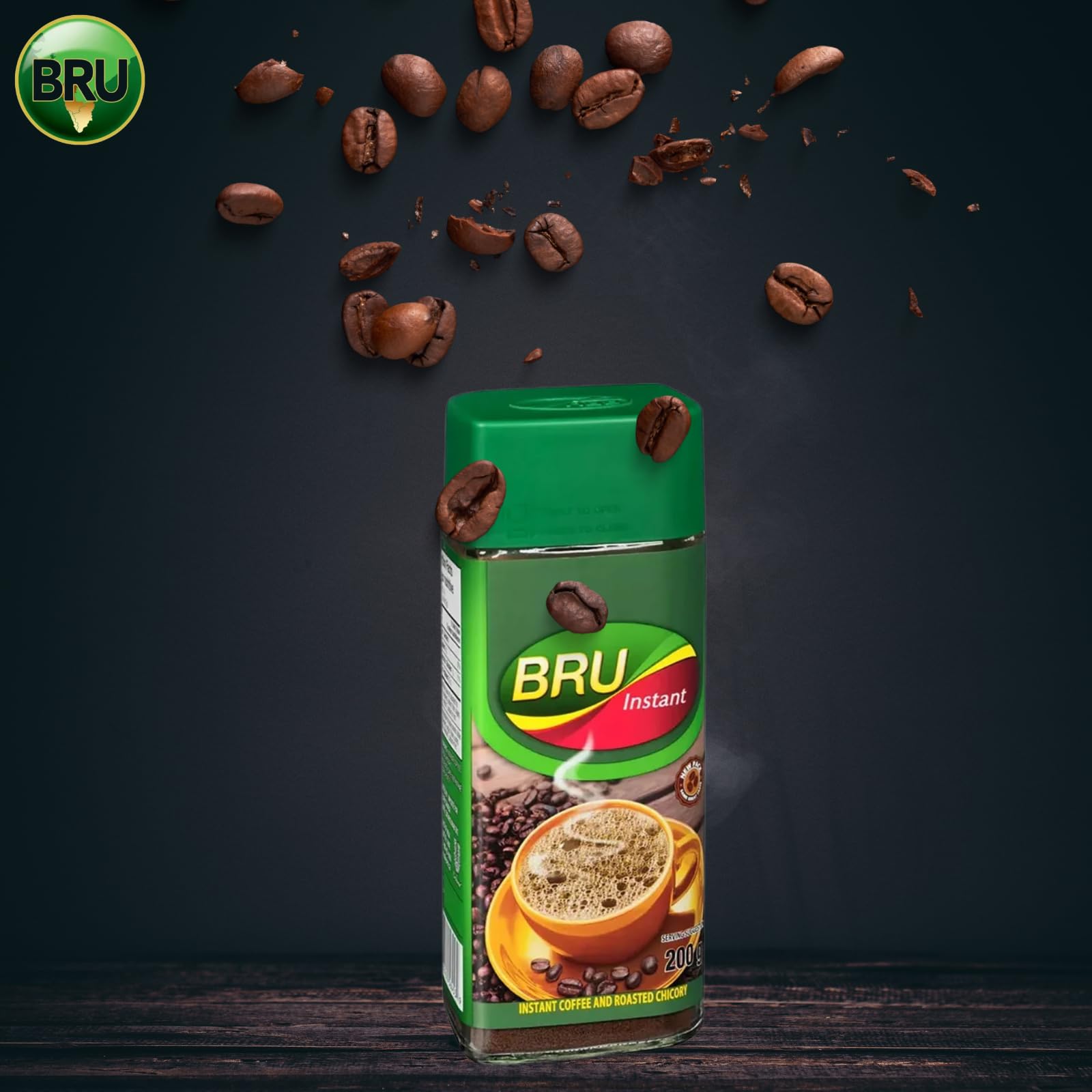 Bru made from fresh-roasted beans delivers genuine aroma