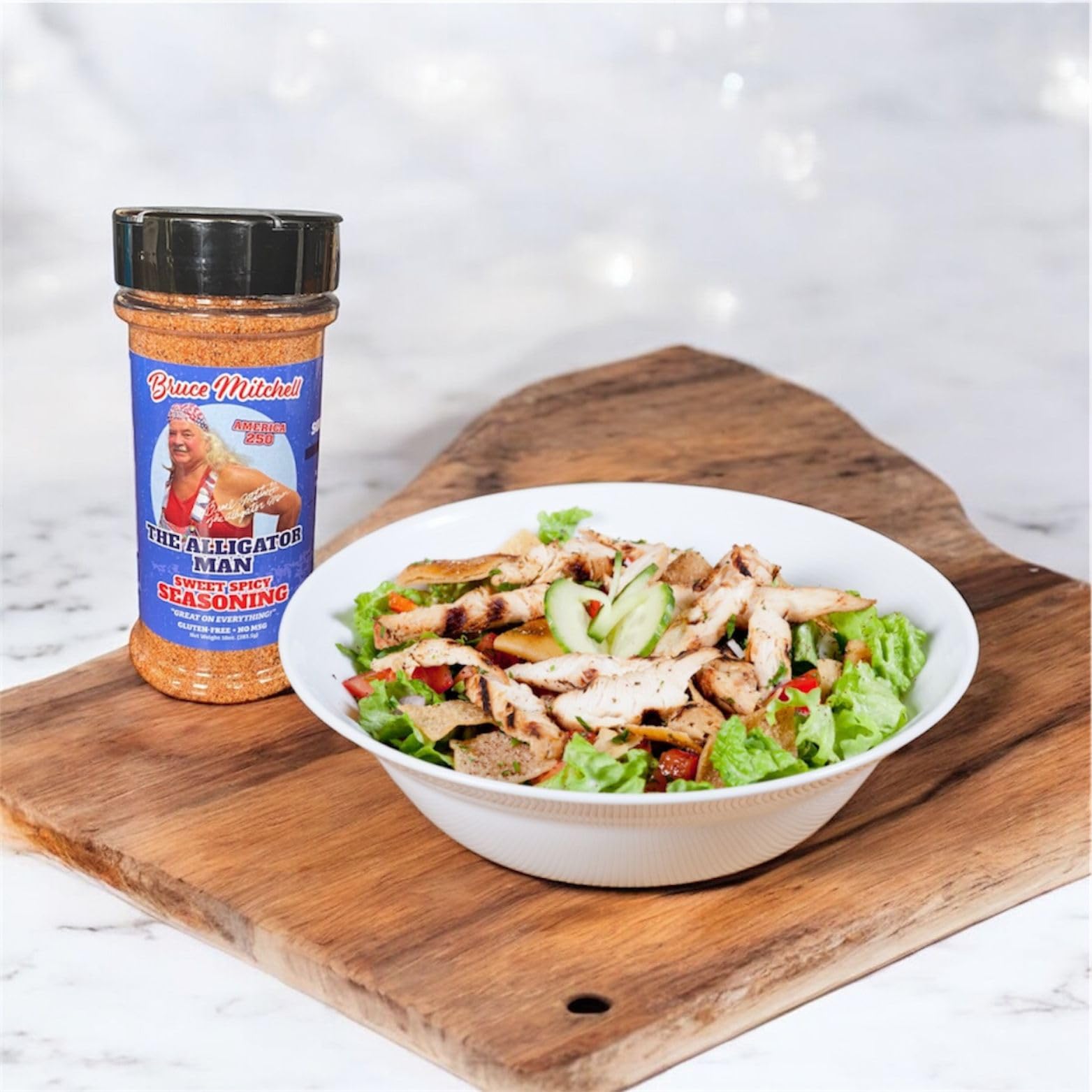 Chicken crust with Bruce Mitchell Alligator Man Sweet Spicy Seasoning