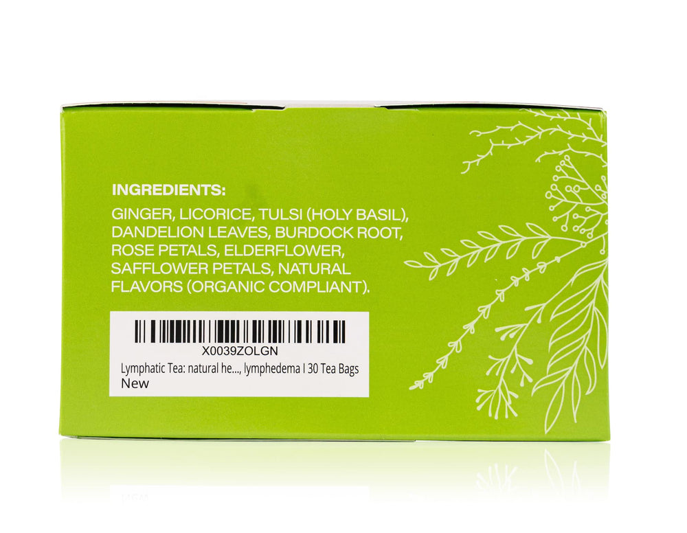 30-pack display showcases Bruizex Lymphatic Tea availability