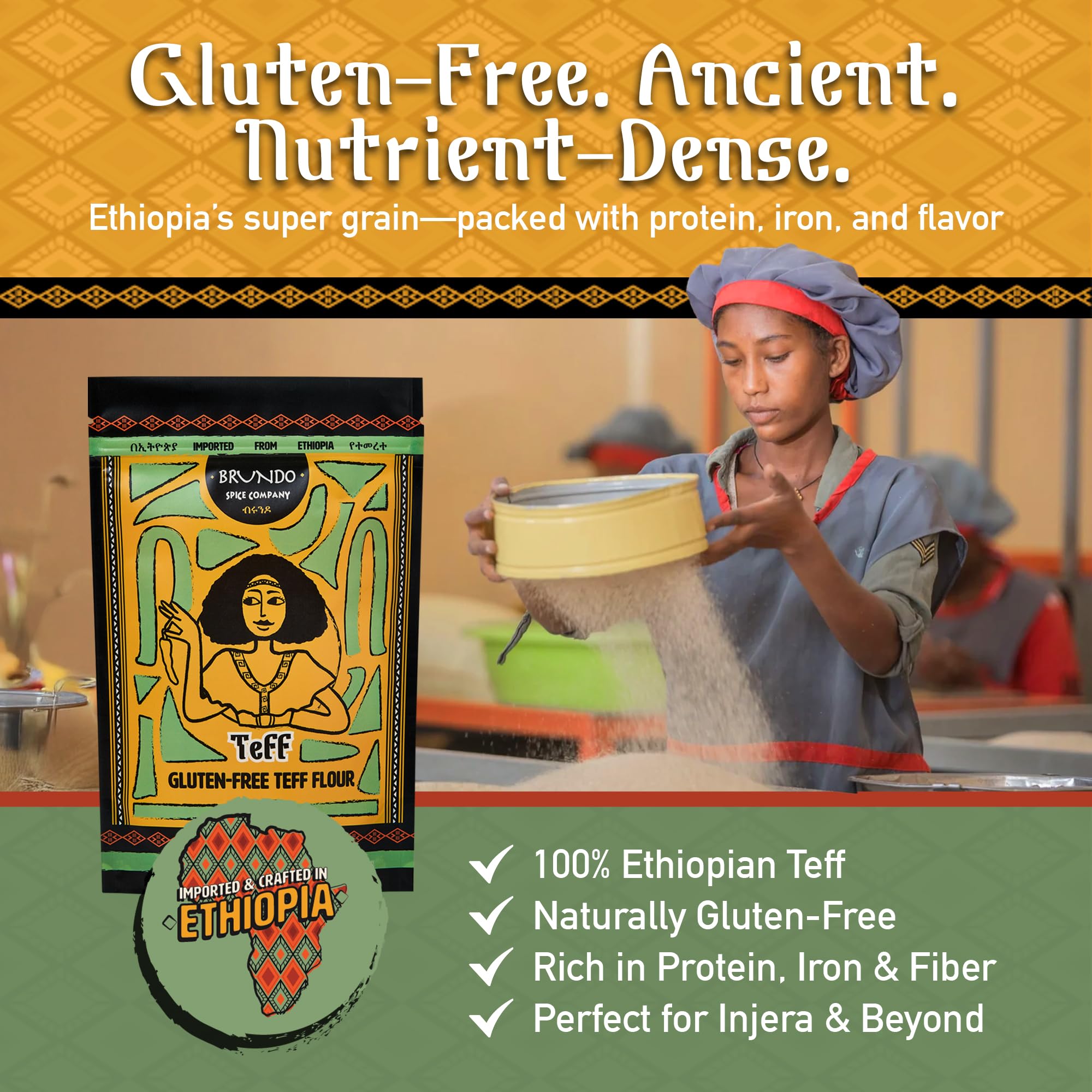 Brundo Ethiopian teff farms in traditional cultivation
