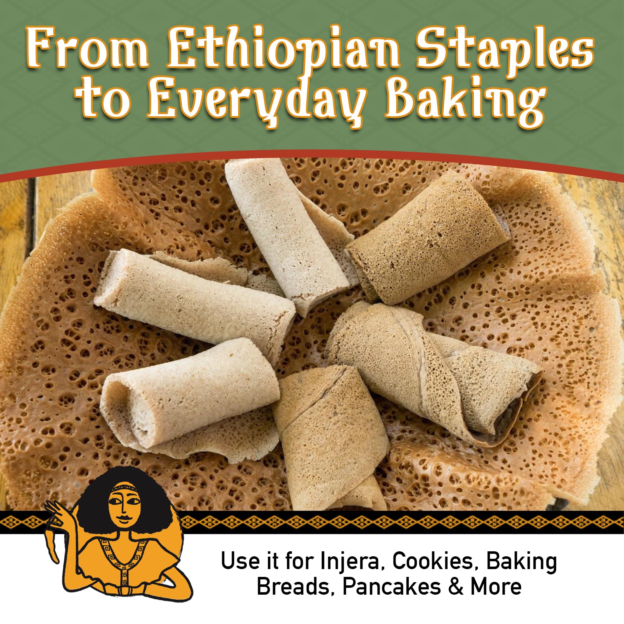 Brundo Teff Flour in baking setup for gluten-free recipes