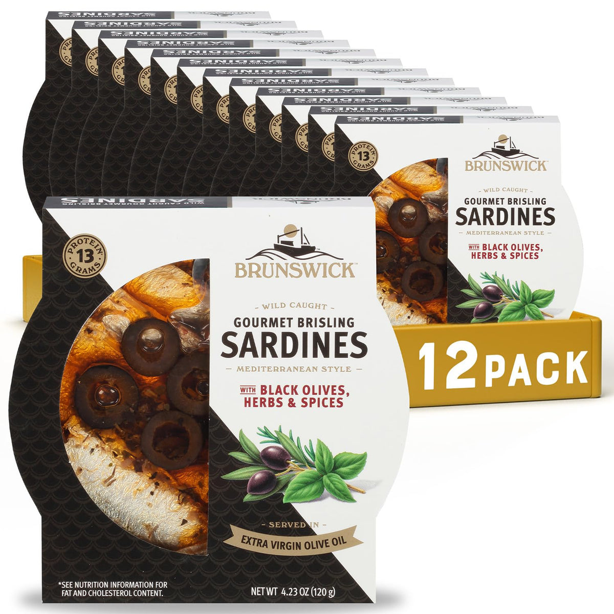 Brunswick Brisling sardines in olive oil, a protein-rich pantry staple