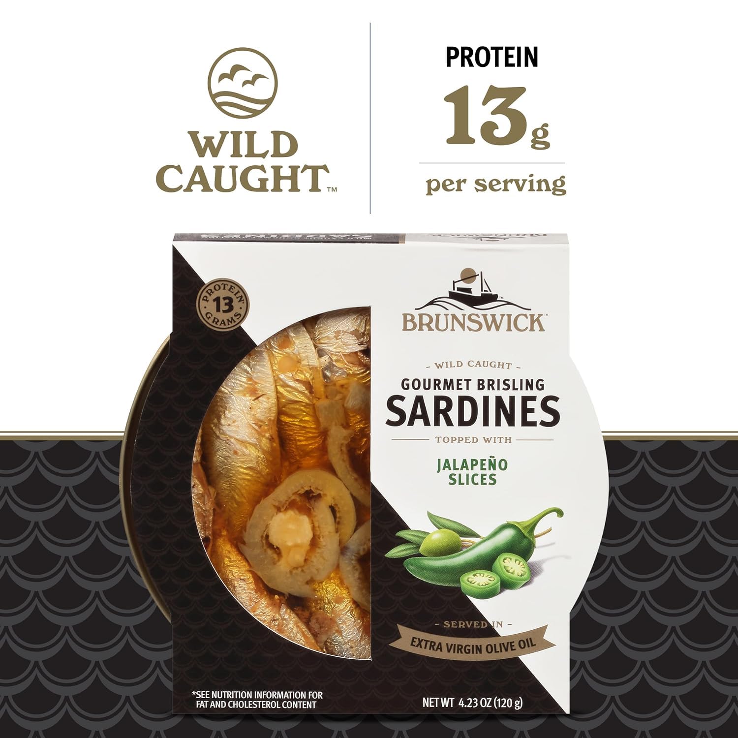 Brunswick Brisling Sardines served in a dish, ideal for seafood recipes.