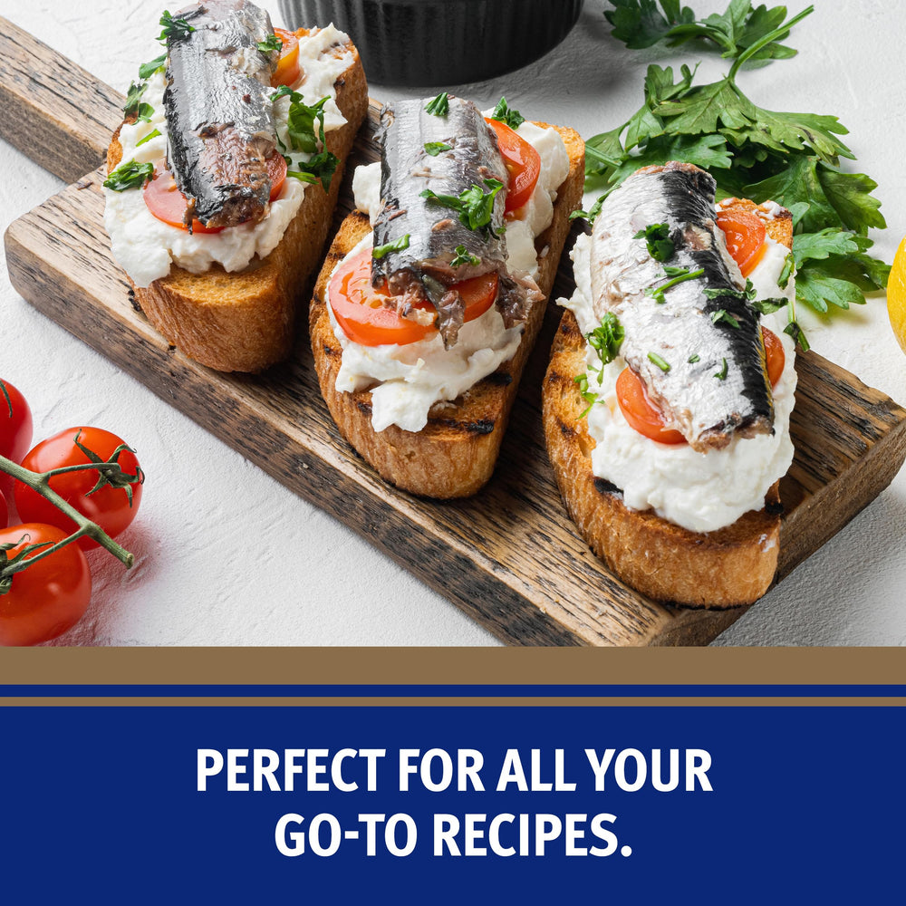 Brunswick sardines in pasta dish, versatile dinner ingredient.
