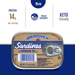 Brunswick sardines with salad, adding texture and protein.