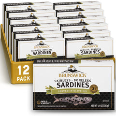 Brunswick wild caught sardines in olive oil ready to boost meals.