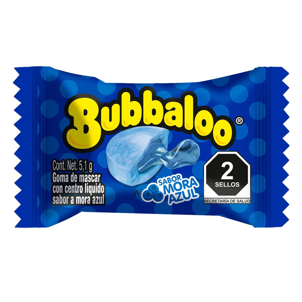 Box of Bubbaloo Adams gum with 47 pieces offering assorted flavors for convenient snacking
