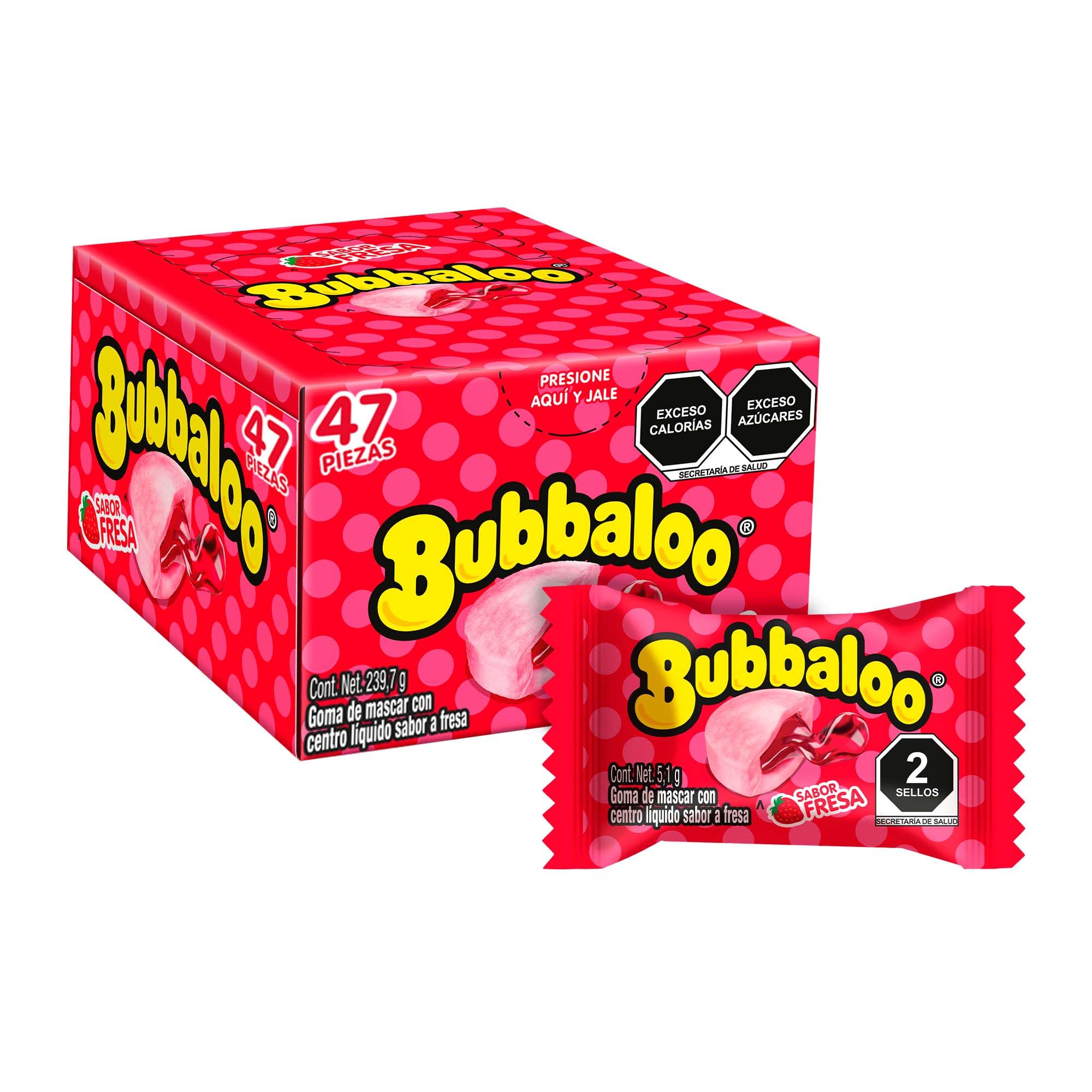 Bubbaloo Adams gum with banana center, a quick palate refresher after meals.