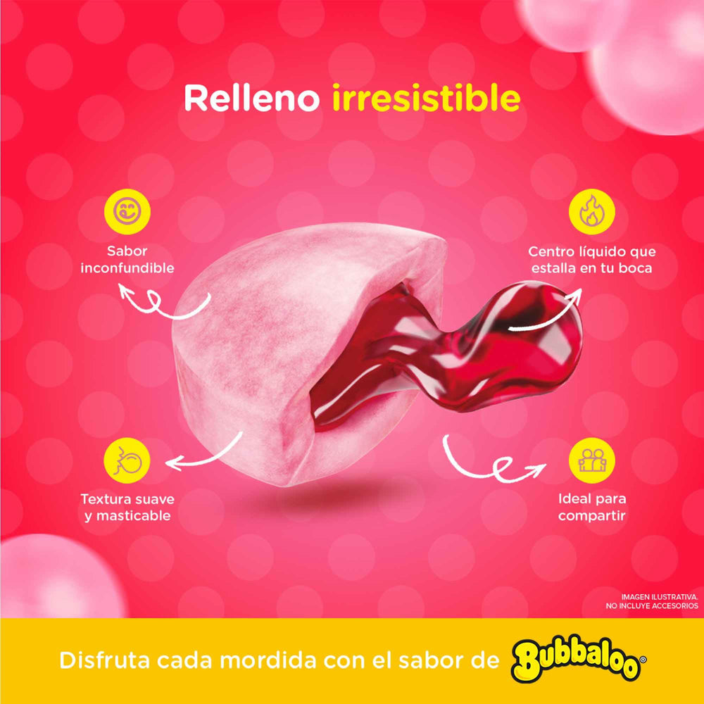 Bubbaloo Adams gum variety flavors pack showing multiple colors and flavors.