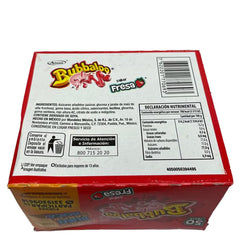 Bubbaloo chewy strawberry gum close-up showing texture for a quick flavor boost.