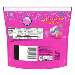 Individually wrapped Bubble Yum pieces to keep flavor fresh during travel.