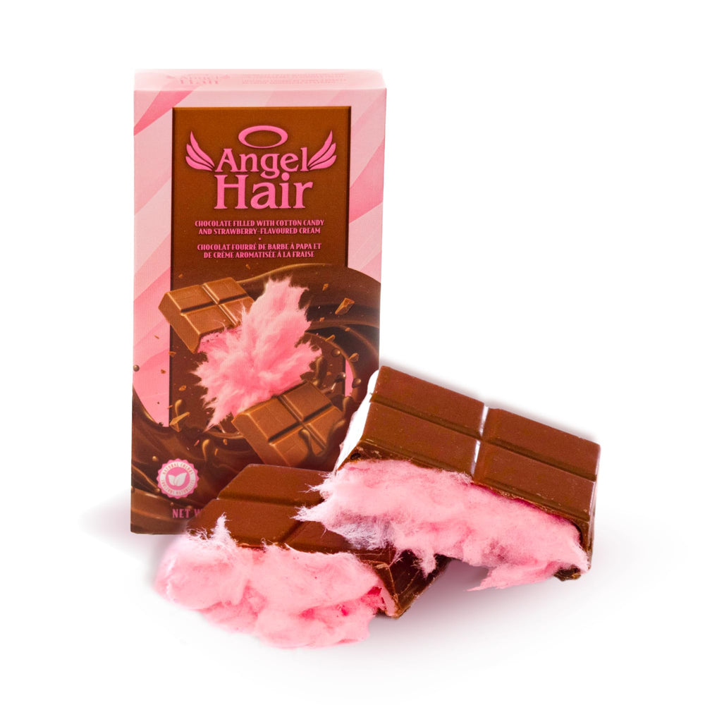 Bubblegum Kids Angel Hair Dubai Style chocolate bar packaging view, ideal for gifting.