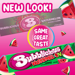 Bubblicious Watermelon gum 5-piece pack, perfect for pocket-sized chewing.