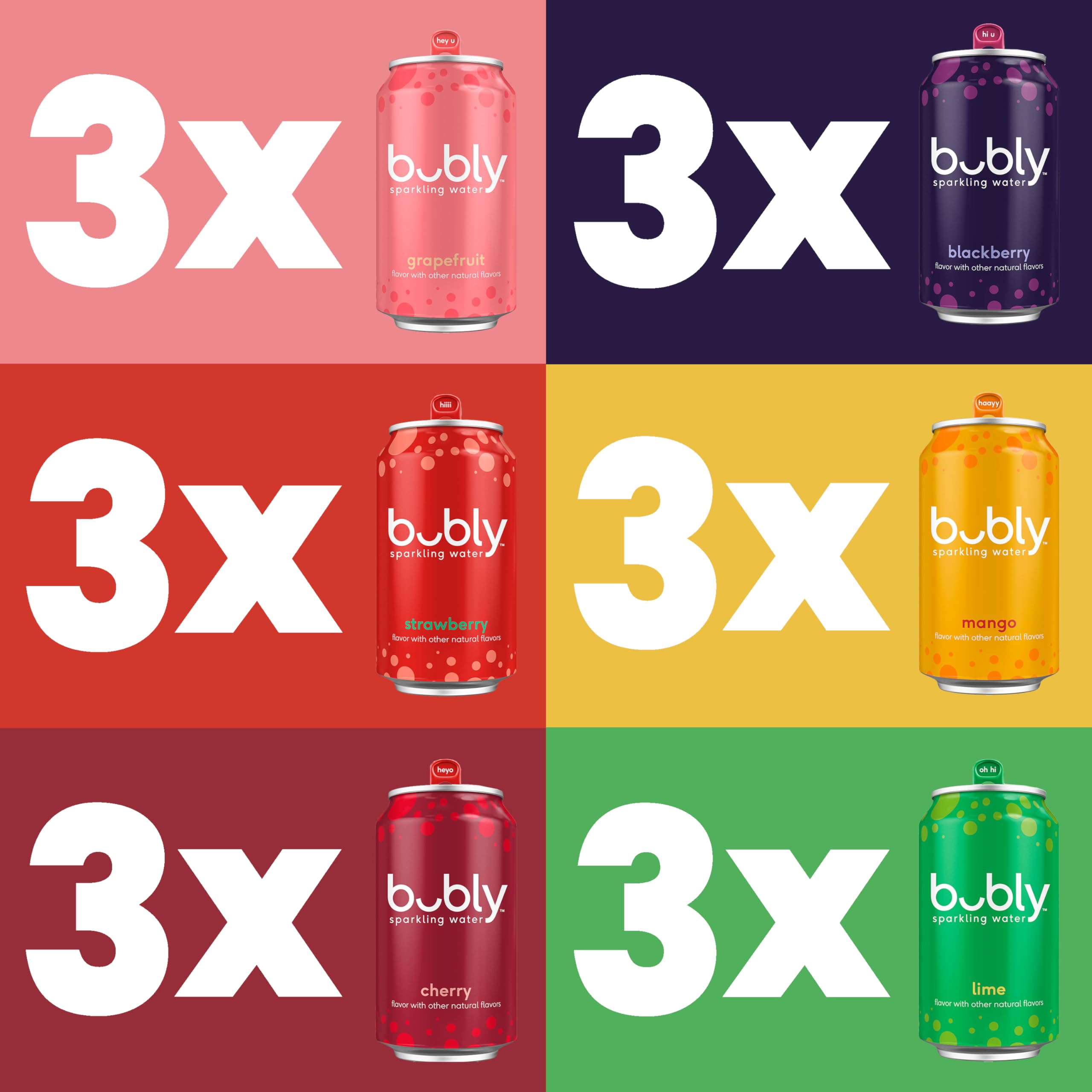 Bubly blackberry can showcasing bold flavor in a ready-to-drink can.